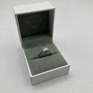 Blongme 1.25 Carat Diamond Solitaire Ring Women Engagement 925 Silver For Her 10